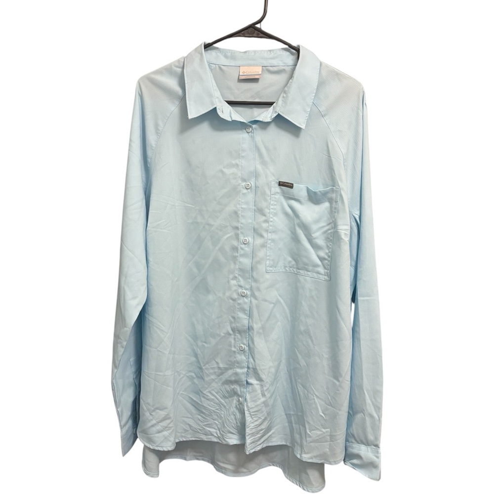 Columbia Blue Casual Button Down Shirt